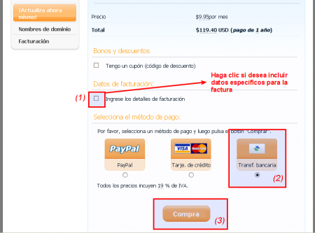 Transferencia bancaria